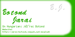 botond jarai business card